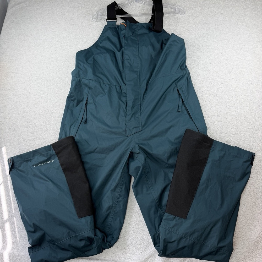 Columbia Iceventure Bib Omni-Tech Overalls Teal Blue | Men's Large